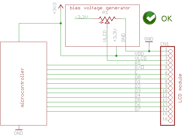 lcd at 3 volts - OK