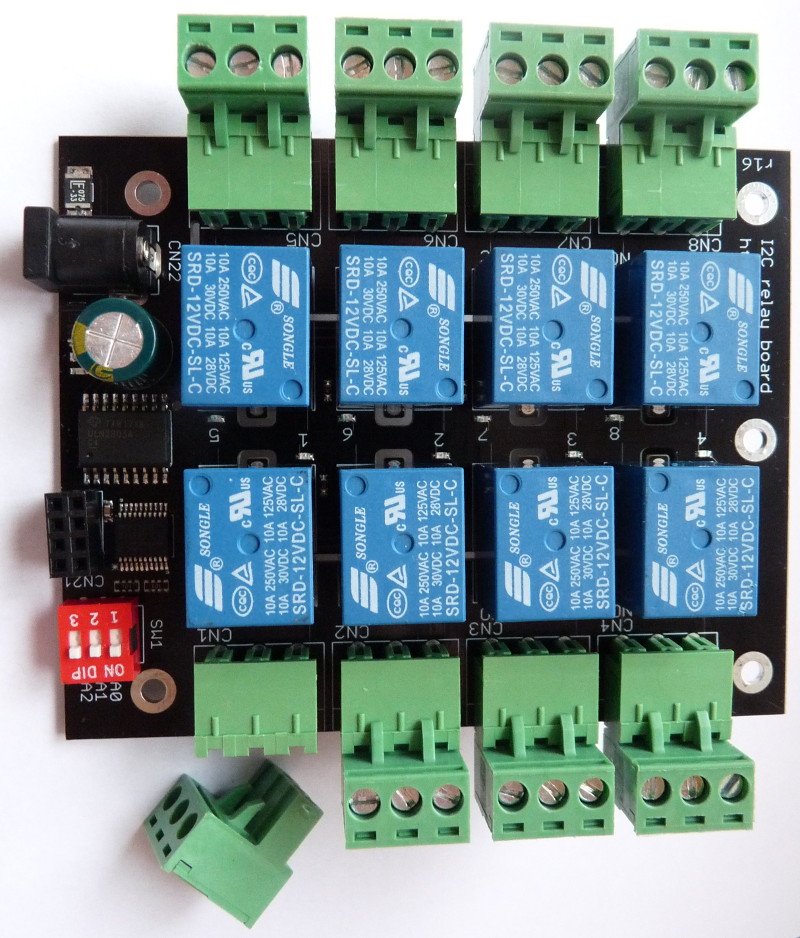 USB I2C IIC relay module board